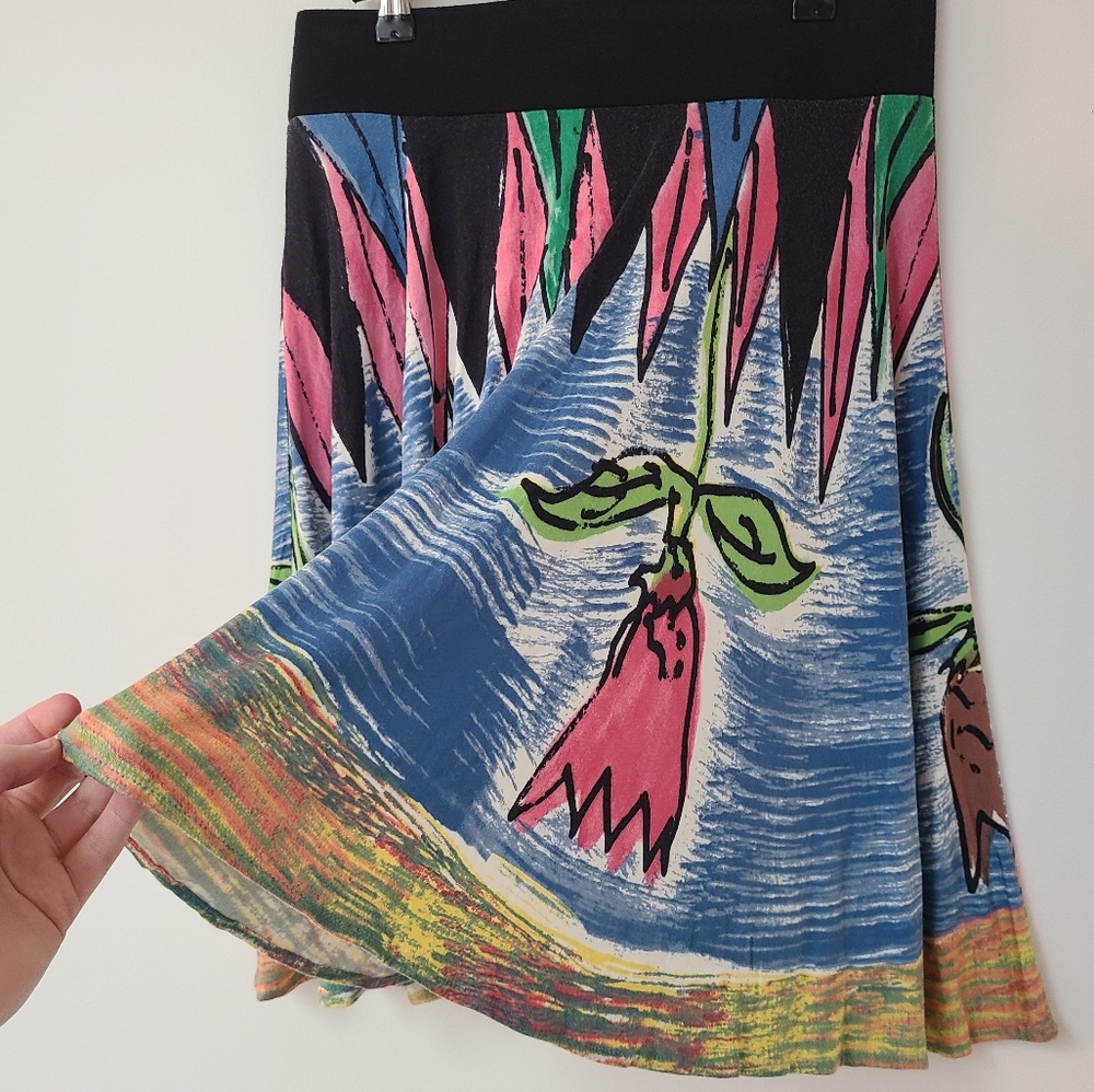 Ric Rac Colorful Flower Print Skirt - Picture 6 of 7